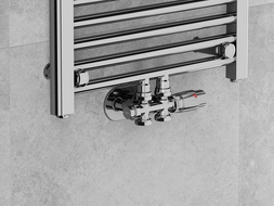 Mexen Uni-Term радиаторен вентил ъглов/прав, Duplex, DN50, хром - W908-000-01