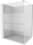 Mexen Kioto+ душова стена с рафт Walk-in 140 x 200 см, прозрачен/матов, обработен никел - 800-140-121-97-35