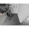 Mexen Kioto+ душова стена с рафт Walk-in 100 x 200 см, бял модел, четкан никел - 800-100-121-97-97