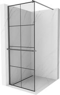 Mexen Kioto+ душова стена с полка Walk-in 80 x 200 см, черен модел, gun metal - 800-080-121-95-77