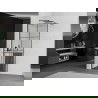 Mexen Kioto+ душова стена с половинка Walk-in 70 x 200 см, черен модел, Gun metal - 800-070-121-95-77