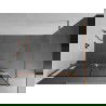 Mexen Kioto+ стена за душ с рафт Walk-in 140 x 200 cm, черен модел, четка мед - 800-140-121-65-77