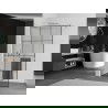 Mexen Kioto+ душова стена с полица Walk-in 120 x 200 см, черен модел, четкан никел - 800-120-121-97-77