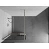 Mexen Kioto+ стена за душ кабина с Walk-in рафт 90 x 200 см, черен мотив, четкан никел - 800-090-121-97-77