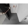 Mexen Kioto+ стена за душ с полка Walk-in 110 x 200 см, графит, четкан мед - 800-110-121-65-40