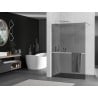 Mexen Kioto+ душова стена с рафт Walk-in 80 x 200 см, графит, четкан никел - 800-080-121-97-40