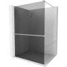 Mexen Kioto+ стена за душ с рафт Walk-in 110 x 200 см, графит, четкан никел - 800-110-121-97-40