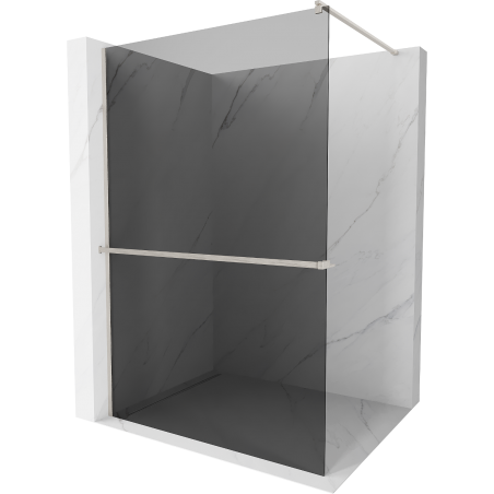 Mexen Kioto+ преграда за душ с рафт Walk-in 140 x 200 см, графит, полиран никел - 800-140-121-97-40