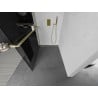 Mexen Kioto+ стена за душ с полка Walk-in 110 x 200 см, графит, златно четкано - 800-110-121-55-40