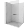 Mexen Kioto+ L стена за душ с рафт Walk-in 110 x 200 см, прозрачен, хром - 800-110-123-01-00