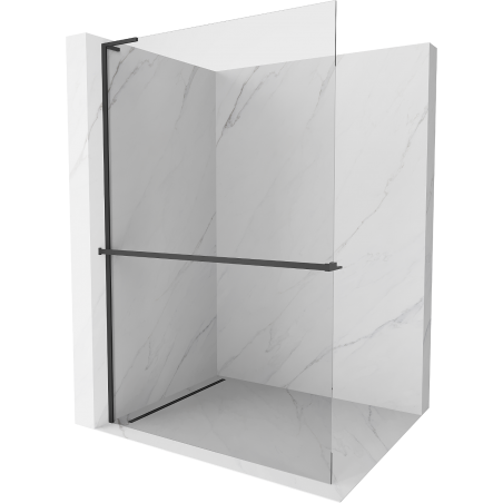 Mexen Kioto+ L душ кабина с рафт Walk-in 120 x 200 см, прозрачен, черен - 800-120-123-70-00