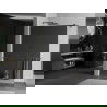 Mexen Kioto+ стена за душ с полка Walk-in 70 x 200 см, огледало, gun metal - 800-070-121-95-50