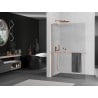 Mexen Kioto+ L душова стена с рафт Walk-in 60 x 200 см, прозрачна, четка медна - 800-060-123-65-00