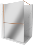 Mexen Kioto+ Душова стена с полка Walk-in 70 x 200 см, огледало, четкан мед - 800-070-121-65-50