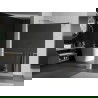 Mexen Kioto+ стена за душ с рафтове Walk-in 100 x 200 см, огледало, четкан никел - 800-100-121-97-50