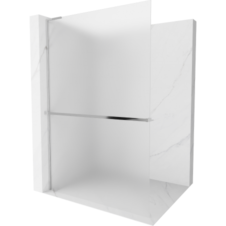 Mexen Kioto+ L душ кабина с рафт Walk-in 120 x 200 см, матово стъкло, хром - 800-120-123-01-30