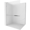 Mexen Kioto+ L душ панел със стойка Walk-in 100 x 200 см, матиран, хром - 800-100-123-01-30
