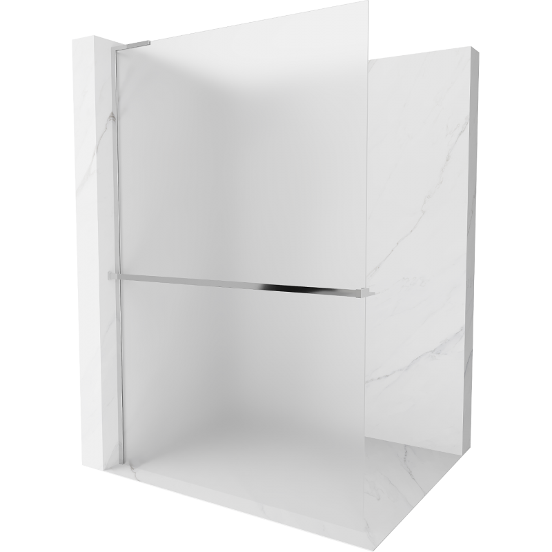 Mexen Kioto+ L стена за душ с рафт Walk-in 70 x 200 см, матиран, хром - 800-070-123-01-30