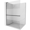 Mexen Kioto+ L Душ екрана с рафт Walk-in 70 x 200 см, прозрачен/мъглив, черен - 800-070-123-70-35