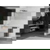 Mexen Kioto+ L стена за душ с рафт 70 x 200 см, прозрачен/мъглив, gun gray четкан - 800-070-123-66-35