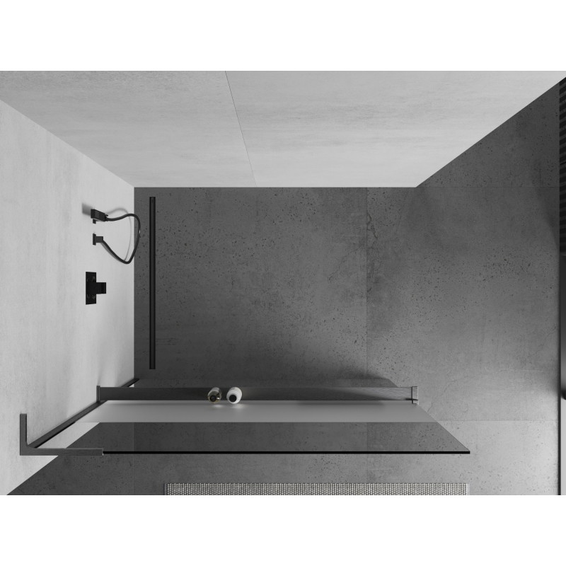 Mexen Kioto+ L Душ стена с рафт Walk-in 70 x 200 см, прозрачно/измразено, пистолетно