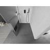 Mexen Kioto+ L преграда за душ с рафт Walk-in 80 x 200 cm, прозрачна/матирана, четка в