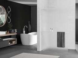 Mexen Kioto+ L душова стена с рафт Walk-in 70 x 200 см, матова, бяла - 800-070-123-20-30