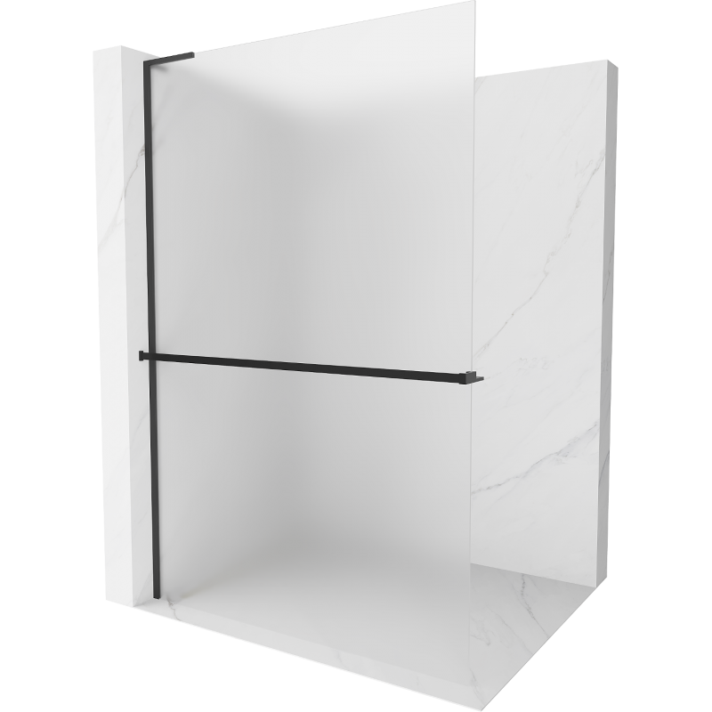 Mexen Kioto+ L душовa стена с рафт Walk-in 80 x 200 см, матиран, черен - 800-080-123-70-30