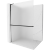 Mexen Kioto+ L душовa стена с рафт Walk-in 80 x 200 см, матиран, черен - 800-080-123-70-30