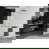 Mexen Kioto+ L стена за душ  с рафт Walk-in 90 x 200 см, матирано стъкло, Gun gray четкан - 800-090-123-66-30