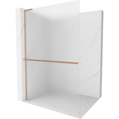 Mexen Kioto+ L стена душа с рафт Walk-in 100 x 200 см, матиран, четкан мед - 800-100-123-65-30