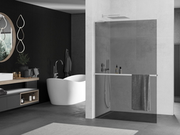 Mexen Kioto+ L душ кабина с рафт Walk-in 70 x 200 см, графит, хром - 800-070-123-01-40