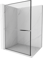 Mexen Kioto+ L стена за душ с рафт Walk-in 70 x 200 см, черен шаблон, хром - 800-070-123-01-70