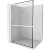 Mexen Kioto+ L стена за душ с рафт Walk-in 100 x 200 см, черен модел, бял - 800-100-123-20-70