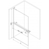 Mexen Kioto+ L душ параван с рафт Walk-in 90 x 200 см, графит, gun gray четкан - 800-090-123-66-40
