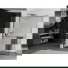 Mexen Kioto+ L стена за душ с рафт Walk-in 80 x 200 см, черен модел, gun gray четкан - 800-080-123-66-70