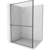 Mexen Kioto+ L душова стена с рафт Walk-in 60 x 200 см, черен шарка, gun metal - 800-060-123-95-70