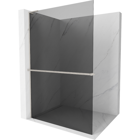 Mexen Kioto+ L душова стена с рафт Walk-in 70 x 200 см, графит, четкан никел - 800-070-123-97-40