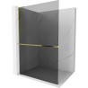 Mexen Kioto+ L душова стена с рафт Walk-in 70 x 200 см, графит, златно - 800-070-123-50-40