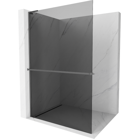 Mexen Kioto+ L стенен душ с рафт Walk-in 110 x 200 см, графит, gun metal - 800-110-123-95-40