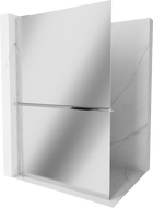 Mexen Kioto+ L стена за душ с рафт Walk-in 110 x 200 см, огледало, хром - 800-110-123-01-50