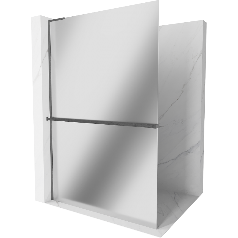 Mexen Kioto+ L душ параван с рафт Walk-in 90 x 200 см, огледало, сив бронз - 800-090-123-66-50