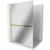 Mexen Kioto+ L душ кабина с рафт Walk-in 120 x 200 см, огледално, златно - 800-120-123-50-50