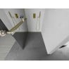 Mexen Kioto+ L душ кабина с етажерка Walk-in 70 x 200 см, огледало, златен с ленени шарки - 800-070-123-55-50
