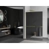 Mexen Kioto+ L душ кабина с етажерка Walk-in 70 x 200 см, огледало, златен с ленени шарки - 800-070-123-55-50