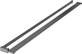 Mexen рафт за душ стена с релса за кърпи, гън сиво четкано - 800-02-66