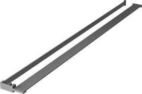 Mexen рафт за душ преграда с релс за кърпи, gun metal - 800-02-95