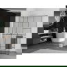 Mexen Kioto+ L стена за душ, с рафт Walk-in 70 x 200 см, черен модел, бял - 800-070-123-20-78