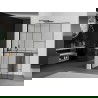 Mexen Kioto+ L стенна душ кабина с рафт Walk-in 80 x 200 см, черен модел, черна - 800-080-123-70-78