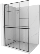 Mexen Kioto+ L стена душ с рафт Walk-in 90 x 200 см, черен модел, черен - 800-090-123-70-78